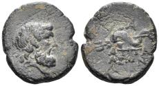 Ancient Coins - Pamphylia, Attaleia. Circa 159-100 BC. AE 16mm (2.28g). SNG BN 223-4