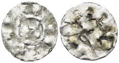 World Coins - Italian States. Lucca. Henry II, Emperor and King of Italy. 1004-1024. BI Denaro (0.69g, 16mm). Biaggi 1056