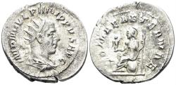 Ancient Coins - Philip I Arabs. 244-249 AD. AR Antoninianus (3.51g, 24mm). Rome mint. Struck 246 AD. RIC 44b