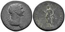 Ancient Coins - Trajan. 98-117 AD. AE Sestertius (25.04g, 34mm). Rome mint. Struck circa 115/6 AD. RIC 672