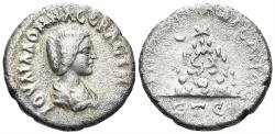 Ancient Coins - Kappadokia, Kaisareia. Julia Domna, Augusta, 193-217 AD. AR Drachm (3.14g, 17mm). Dated year 5 (197 AD). Sydenham, Caesarea -
