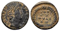 Ancient Coins - Constans. 337-350 AD. AE Nummus (1.71g, 14mm). Antioch mint. Struck 347/8 AD. RIC 116