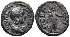 Ancient Coins - Pamphylia, Perge. Julia Mamaea, Augusta, 222-235 AD. AE Diassarion (4.77g, 19.5mm). RPC VI, 6155 (temporary)