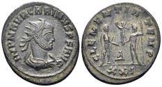 Ancient Coins - Carinus. 283-285 AD. AE Antoninianus (3.53g, 22mm). Cyzicus mint. Struck 284 AD. RIC 324