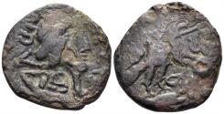 Ancient Coins - Scythia, Olbia. Late 1st century AD. AE 23mm (7.21g). RPC II 490; for c/m: Howgego 390 and 747