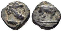 Ancient Coins - Judaea. Caesarea Maritima. Circa 2nd century AD. AE "Minim" (1.00g, 9.5mm). Cf. Hamburger, Caesarea 35-43