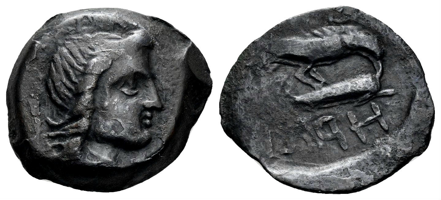 Skythia, Olbia. Circa 330 BC. AE 19mm (4.24 gm). Cf. SNG BM