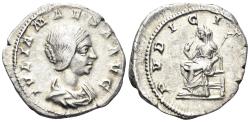 Ancient Coins - Julia Maesa, Augusta. 218-222 AD. AR Denarius (3.87g, 19mm). Rome mint. Struck 218-20 AD. RIC 268