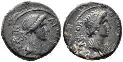Ancient Coins - Phrygia, Aezanis. Time of Claudius ? (41-54). AE 17mm (2.67g). Magistrate, Asklas Charax. RPC I 3106