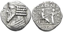 Ancient Coins - Parthian Kingdom. Gotarzes II. 44-51 AD. AR Tetradrachm (14.10g, 27mm). Seleucia mint. Sellwood 65.25-27