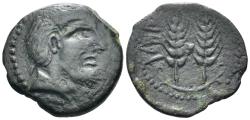 Ancient Coins - Mauritania. Tingis. Time of Bocchus I, Sosus or Bocchus II. Circa 118-33 BC. AE 19mm (3.28g). SNG Copenhagen 732