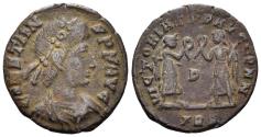 Ancient Coins - Constans. 337-350 AD. AE4 (1.56g, 16mm). Treveri mint. Struck 347/8 AD. RIC 196