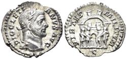 Ancient Coins - Diocletian. 284-305 AD. AR Argenteus (2.48g, 20mm). Treveri mint. Struck 295/6 AD. RIC 109a