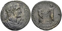 Ancient Coins - Phrygia, Hierapolis. Valerian. 253-260 AD. AE 32mm (14.52g). Alliance with Smyrna. RPC X - (unassigned; ID 63170)