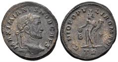 Ancient Coins - Galerius, as Caesar. 293-305 AD. AE Follis (10.64g, 27mm). Treveri mint. Struck 298/9 AD. RIC 357b