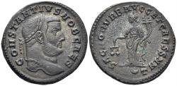 Ancient Coins - Constantius I Chlorus, as Caesar. 293-305 AD. AE Follis (10.02g, 28mm). Rome mint. Struck circa 303-5 AD. RIC 112a