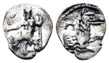 Ancient Coins - Lykaonia, Laranda. Circa 324-323 BC. AR Obol (0.41 gm, 11mm). Göktürk 82