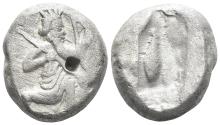 Ancient Coins - Achaemenid Empire. Time of Darios I - Xerxes II. Circa 485-420 BC. AR Siglos (5.45g, 15mm). Sardeis mint. Carradice Type IIIb