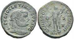 Ancient Coins - Diocletian. 284-305 AD. AE Follis (9.01g, 27mm). Antioch mint. Struck 300/1 AD. RIC 54a