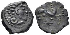 Ancient Coins - Celtic Central Gaul. Bituriges Cubi. 1st century BC. AE mm (3.14g, 19mm). Cf. D&T 3499A