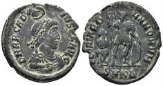 Ancient Coins - Arcadius. 383-408 AD. AE2 (4.00g, 23mm). Cyzicus mint. Struck 383-6 AD. RIC 243