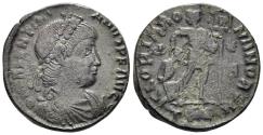 Ancient Coins - Valentinian I. 364-375 AD. AE3 (2.99g, 18mm). Thessalonica mint. Struck 364-7 AD. LRBC 1744