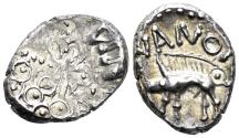 Ancient Coins - Northeast Gaul. Sequani. 1st Century BC. AR Quinarius (1.95g, 14mm). D&T 3243