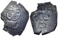 Ancient Coins - Latin Rulers of Constantinople, 1204-1261. Billon aspron Trachy (1.98g, 22mm). Constantinople mint. SB 2036