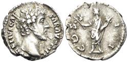 Ancient Coins - Marcus Aurelius, as Caesar. 138–161 AD. AR Denarius (3.40g, 18.5mm). Rome mint. Struck 145/6 AD. RIC 429(a)