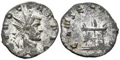 Ancient Coins - Divus Claudius II. Died 270 AD. AE Silvered Antoninianus (2.75g, 19mm). Mediolanum mint. Struck post 270 AD. RIC 257