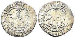 World Coins - Kingdom of Cilician Armenia. Levon I. 1199-1219. AR Tram (2.81g, 22mm). Sis mint. AC 286