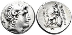 Ancient Coins - Thracian Kingdom. Lysimachos. 305-281 BC. AR Tetradrachm (16.90g, 32mm). Struck after 281 BC. Kyzikos? mint. Müller 436 (Ephesos) var.