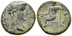 Ancient Coins - Phrygia, Philomelion. Claudius 41-54 AD. AE 18mm (4.77g). Brocchos, magistrate. RPC I 3247