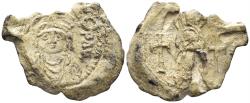 Ancient Coins - Maurice Tiberius. 582-602. Pb Seal (8.59g, 27mm). DO VI 9. 1