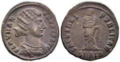 Ancient Coins - Fausta, Augusta. 324-326 AD. AE Follis (2.91g, 19mm). Alexandria mint. Struck 325/6 AD. RIC 40