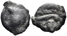 Ancient Coins - Celtic Northeast Gaul. Leuci. 1st century BC. Cast Potin (4.57g, 20mm). DT 151