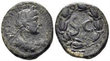 Ancient Coins - Seleucis and Pieria, Antioch. Hadrian. 117-138 AD. AE Semis (6.50g, 26mm). McAlee 537(c)