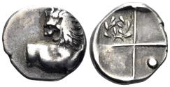 Ancient Coins - Thrace, Chersonesos. Circa 386-338 BC. AR Hemidrachm (2.32g, 15mm). SNG Copenhagen 843