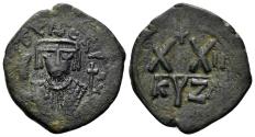 Ancient Coins - Phocas. 602-610. AE Half Follis (5.52 gm, 25mm). Cyzicus mint. Dated RY 2 (603/4). SB 670