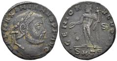 Ancient Coins - Galerius. 305-311 AD. AE Follis (6.00g, 24mm). Thessalonica mint. Struck 310/1 AD. RIC -