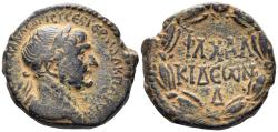 Ancient Coins - Chalcidice, Chalcis. Trajan. 98-117 AD. AE 25mm (11.52g). RPC III 3461