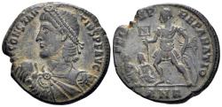 Ancient Coins - Constantius II. 337-361 AD. AE Centenionalis (4.00g, 20.5mm). Antioch mint. Struck 348-50 AD. RIC 125