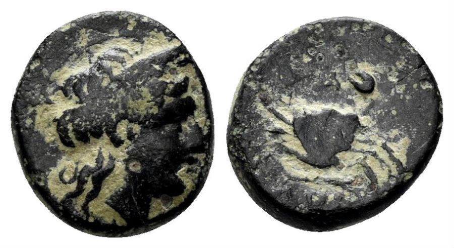 Ancient Coins - Mysia, Priapos. Circa 3rd century BC. AE 11mm (1.39 gm). SNG von Aulock 7526