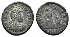 Ancient Coins - Theodosius I. 379-395 AD. AE4 (1.29 gm, 13.5mm). Constantinople mint. Struck 388-392 AD. RIC 86b