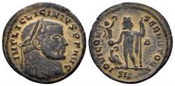 Ancient Coins - Licinius I. 308-324 AD. AE Follis (2.82g, 22mm). Siscia mint. Struck circa 313-315 AD. RIC 8