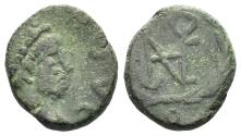 Ancient Coins - Anastasius I. 491-518. AE Nummus (0.60g, 9mm). Constantinople mint. Struck 491-8 AD. SB 13