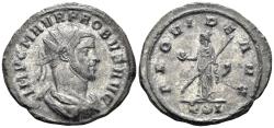 Ancient Coins - Probus. 276-282 AD. AE Silvered Antoninianus (3.82g, 24mm). Siscia mint. Struck 277 AD. RIC 716 var.