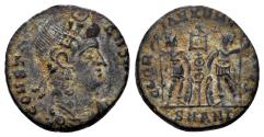 Ancient Coins - Constans. 337-350 AD. AE Follis (1.49g, 14mm). Antioch mint. Struck 337-47 AD. RIC 47