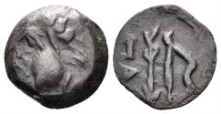 Ancient Coins - Cimmerian Bosporos, Pantikapaion. Circa 304/3-250 BC. AE 13.5mm (1.73 gm). SNG BM Black Sea 901-2