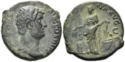Ancient Coins - Hadrian. 117-138 AD. AE As (11.63g, 25mm). Rome mint. Struck 134–8 AD. RIC 796a
